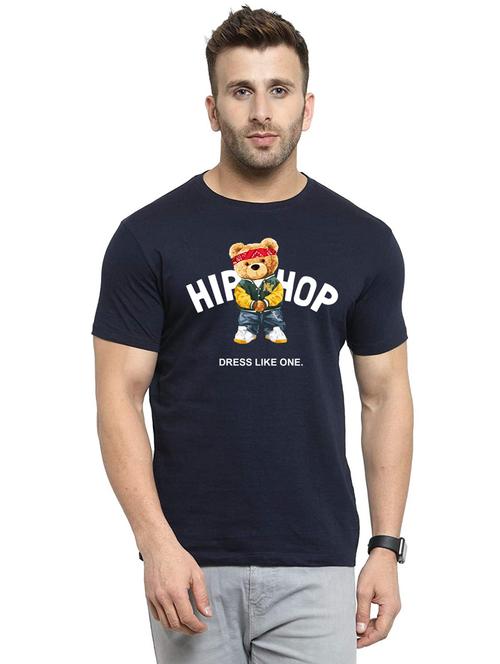 round neck printed regular t-shirt - 19814043 - Standard Image - 0