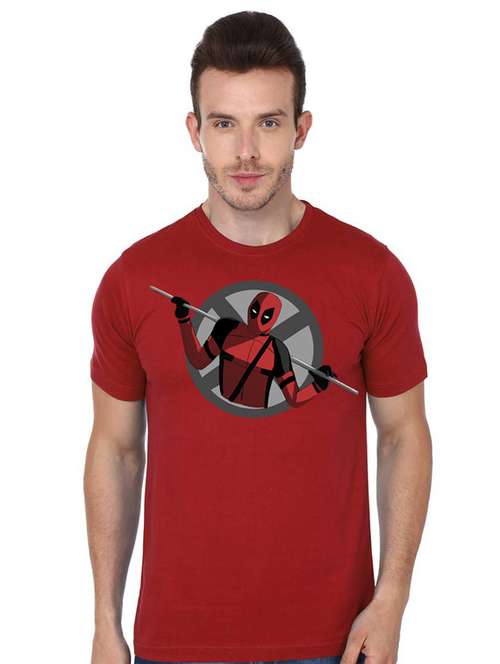 printed round neck regular t-shirt - 19814095 - Standard Image - 0