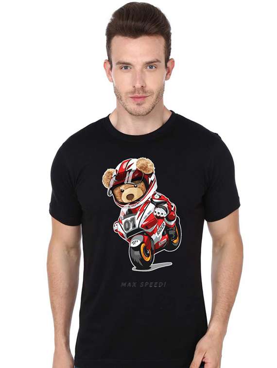 printed round neck regular t-shirt