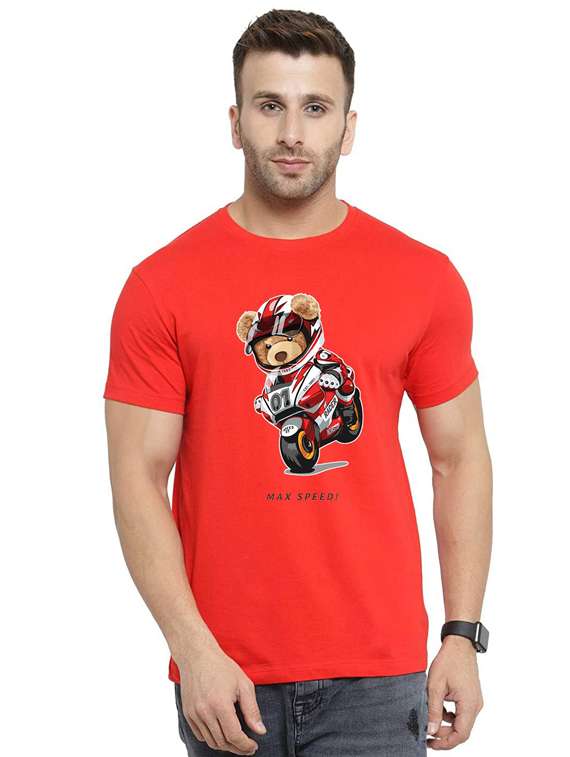 printed round neck regular t-shirt