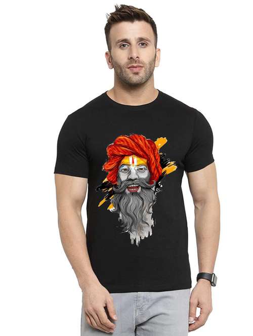 printed round neck regular t-shirt - 19814141 -  Standard Image - 0
