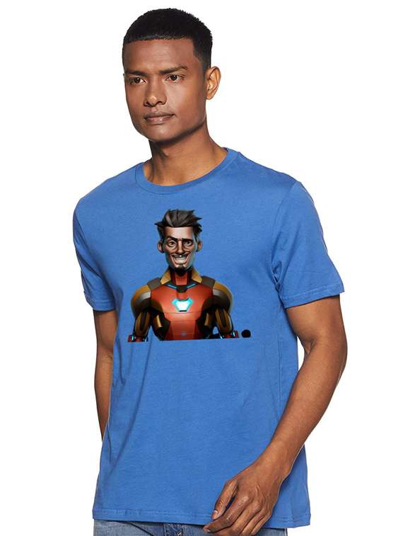 printed round neck regular t-shirt