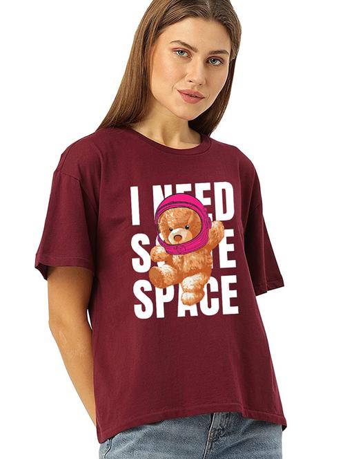 women's front print round neck t-shirt - 19814406 -  Standard Image - 0