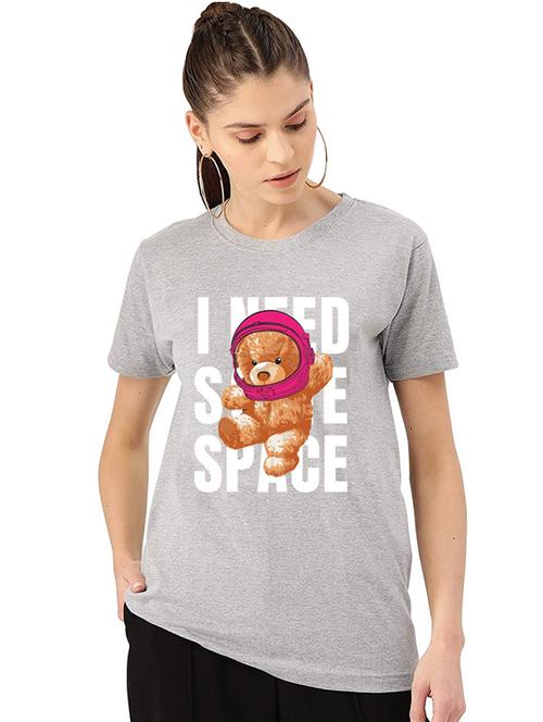 women's front print round neck t-shirt - 19814407 -  Standard Image - 0