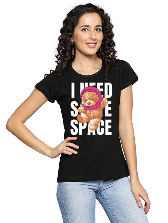 women's front print round neck t-shirt - 19814411 - Zoom Image - 0