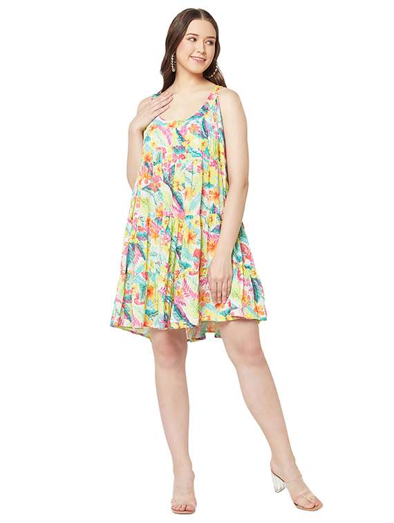 women's tiered dress tropical dress - 19814769 - Zoom Image - 0