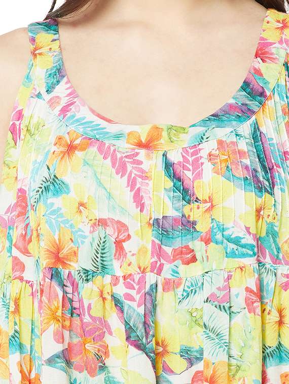 women's tiered dress tropical dress - 19814769 - Standard Image - 3
