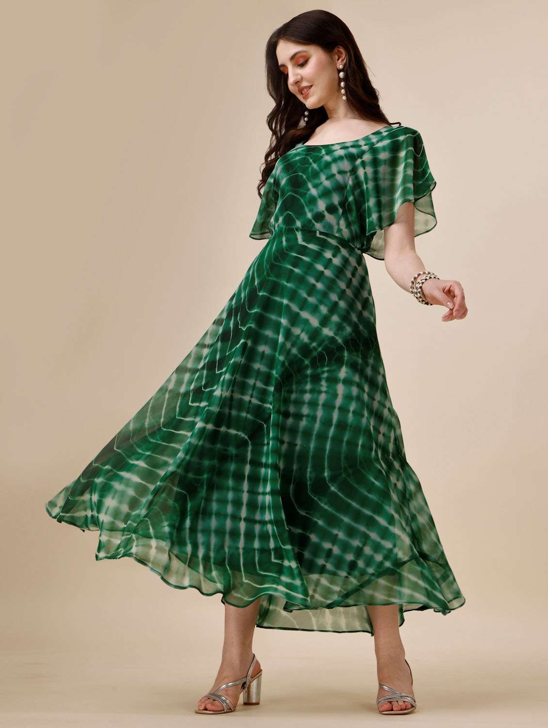 women's fit & flare self design dress - 19814913 -  Standard Image - 3