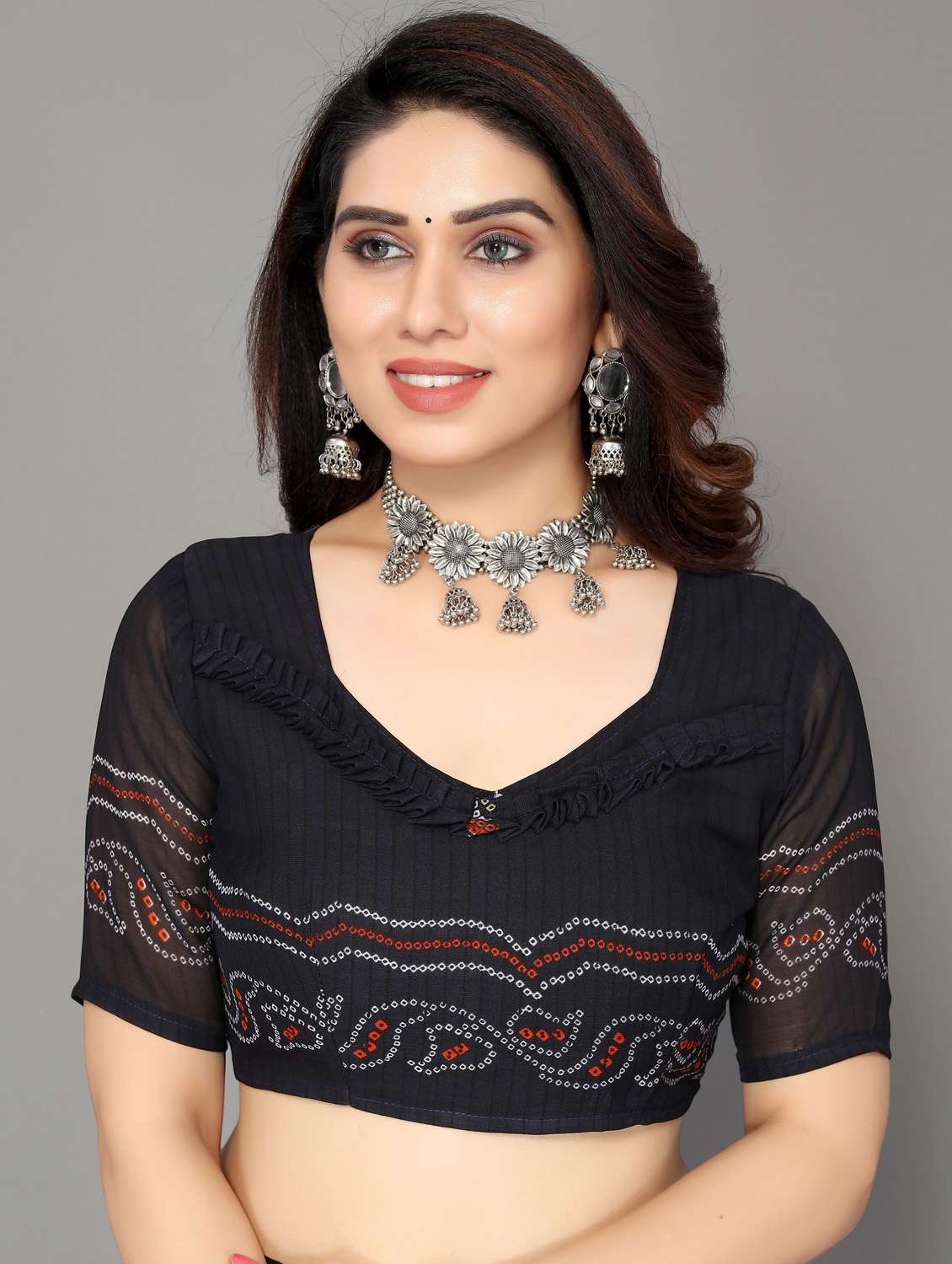 pack of 2 printed woven saree - 19814955 -  Standard Image - 3