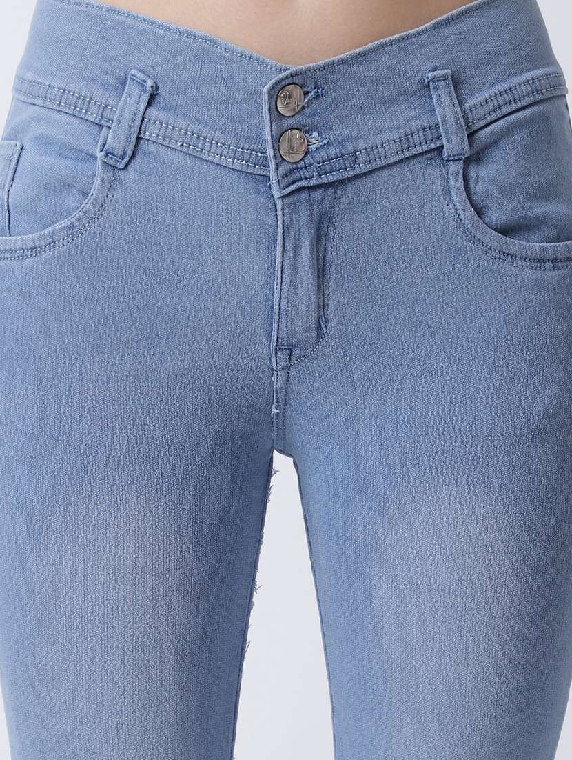 blue solid bootcut jean - 19815045 -  Standard Image - 5