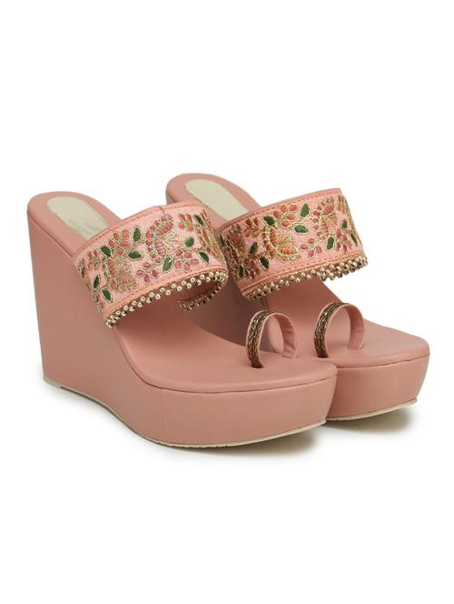 embellished one toe wedges - 19815296 - Standard Image - 0