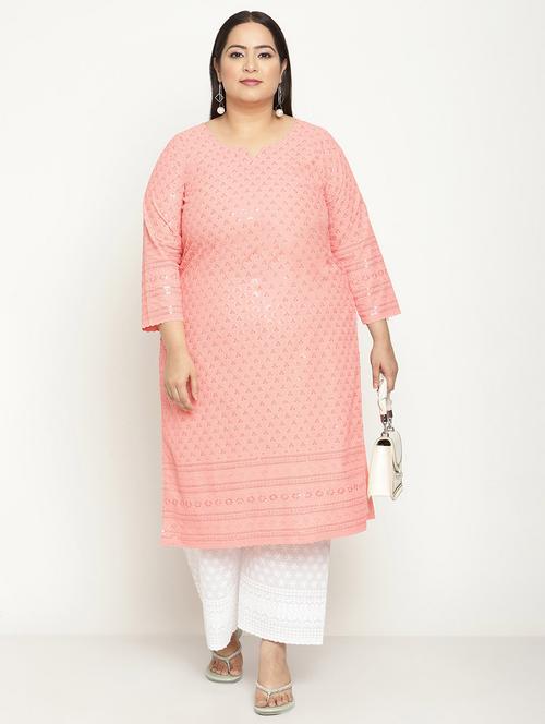notch neck solid straight kurta - 19815384 - Standard Image - 0