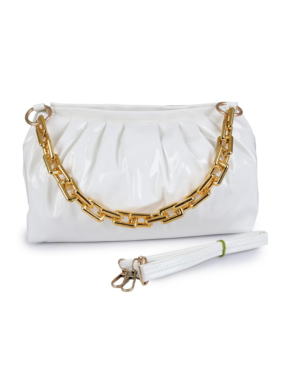 white leatherette (pu) sling bag - 19820018 -  Zoom Image - 0
