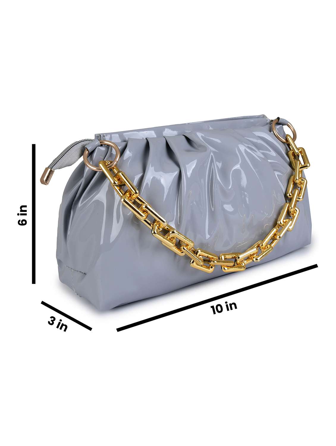 grey leatherette (pu) sling bag - 19820020 -  Standard Image - 3