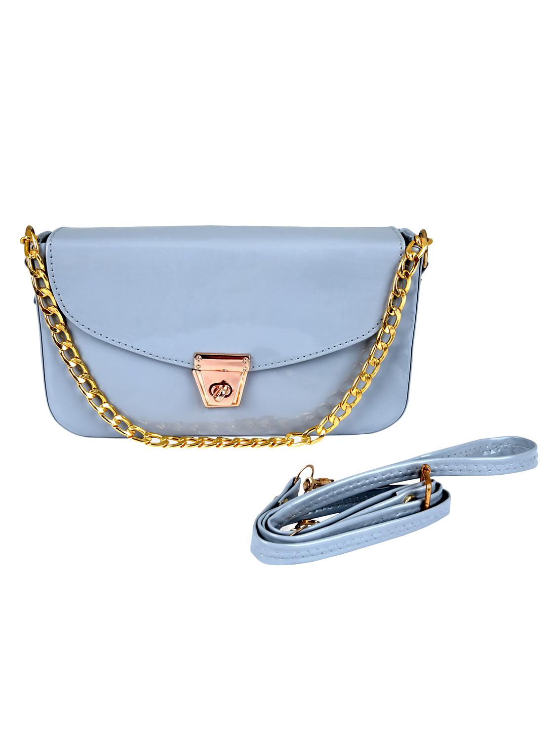 grey leatherette (pu) sling bag - 19820041 -  Zoom Image - 0