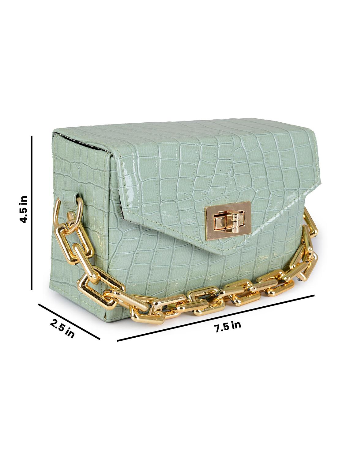 green leatherette (pu) sling bag - 19820043 - Standard Image - 3