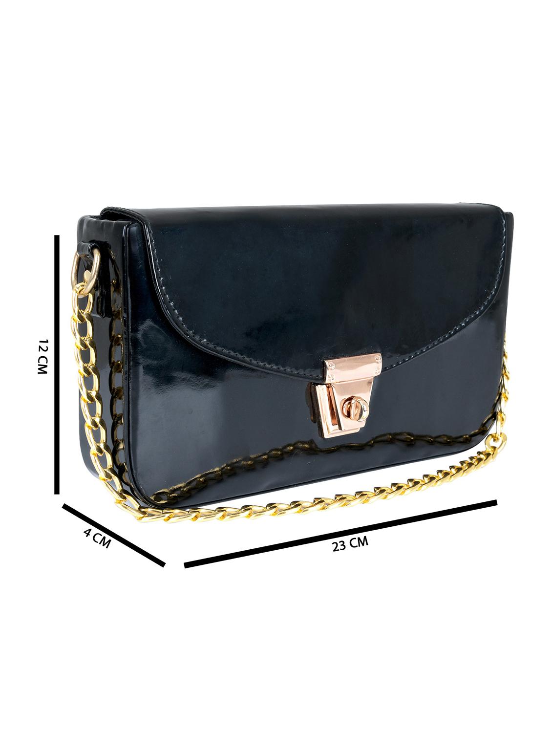 black leatherette (pu) sling bag - 19820066 - Standard Image - 3