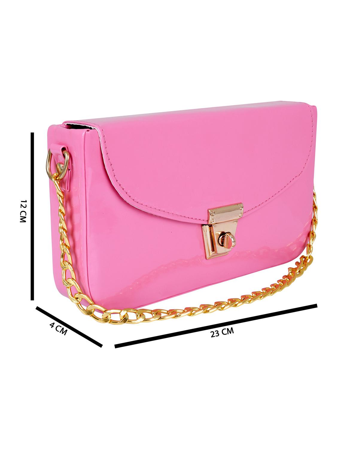 pink leatherette (pu) sling bag - 19820067 - Standard Image - 3