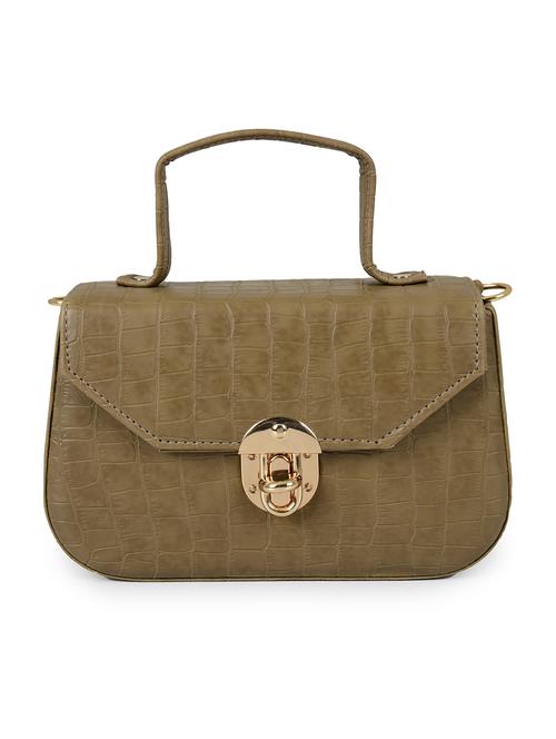 khaki leatherette (pu) sling bag - 19820075 -  Standard Image - 0