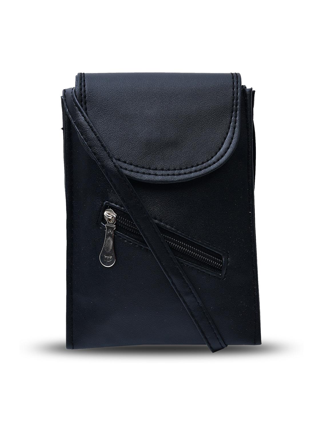 black leatherette (pu) sling bag - 19820086 - Zoom Image - 0