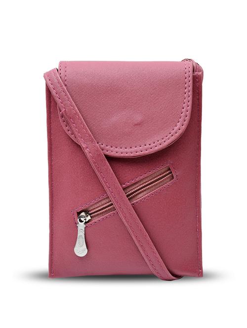 pink leatherette (pu) sling bag - 19820089 - Standard Image - 0