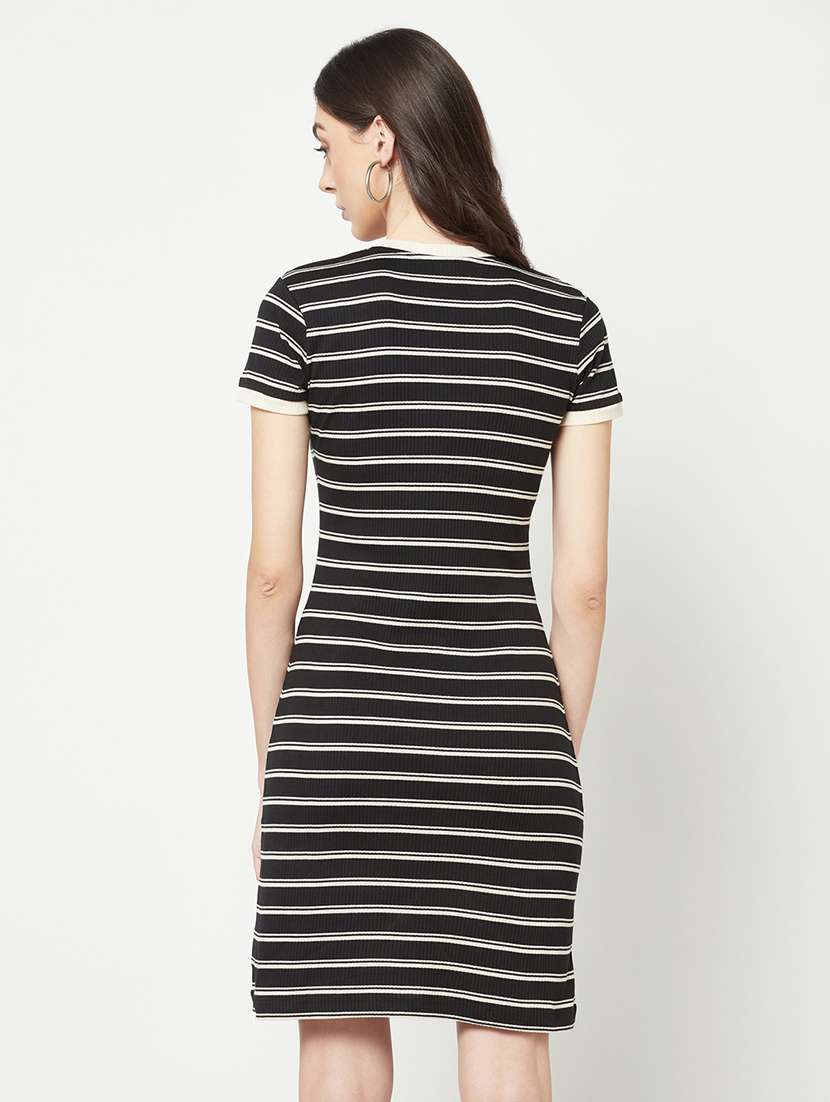 black striped cotton dress - 19820186 -  Standard Image - 3