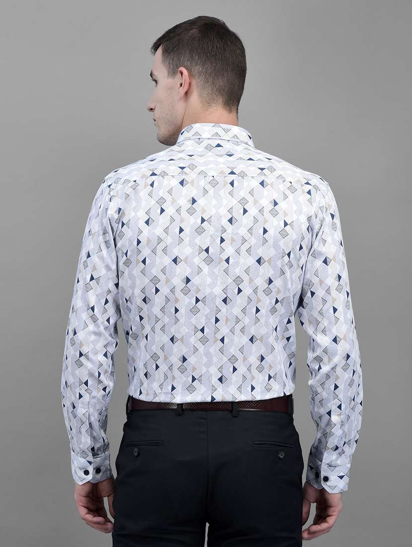 mens micro print formal shirt - 19825421 -  Standard Image - 3