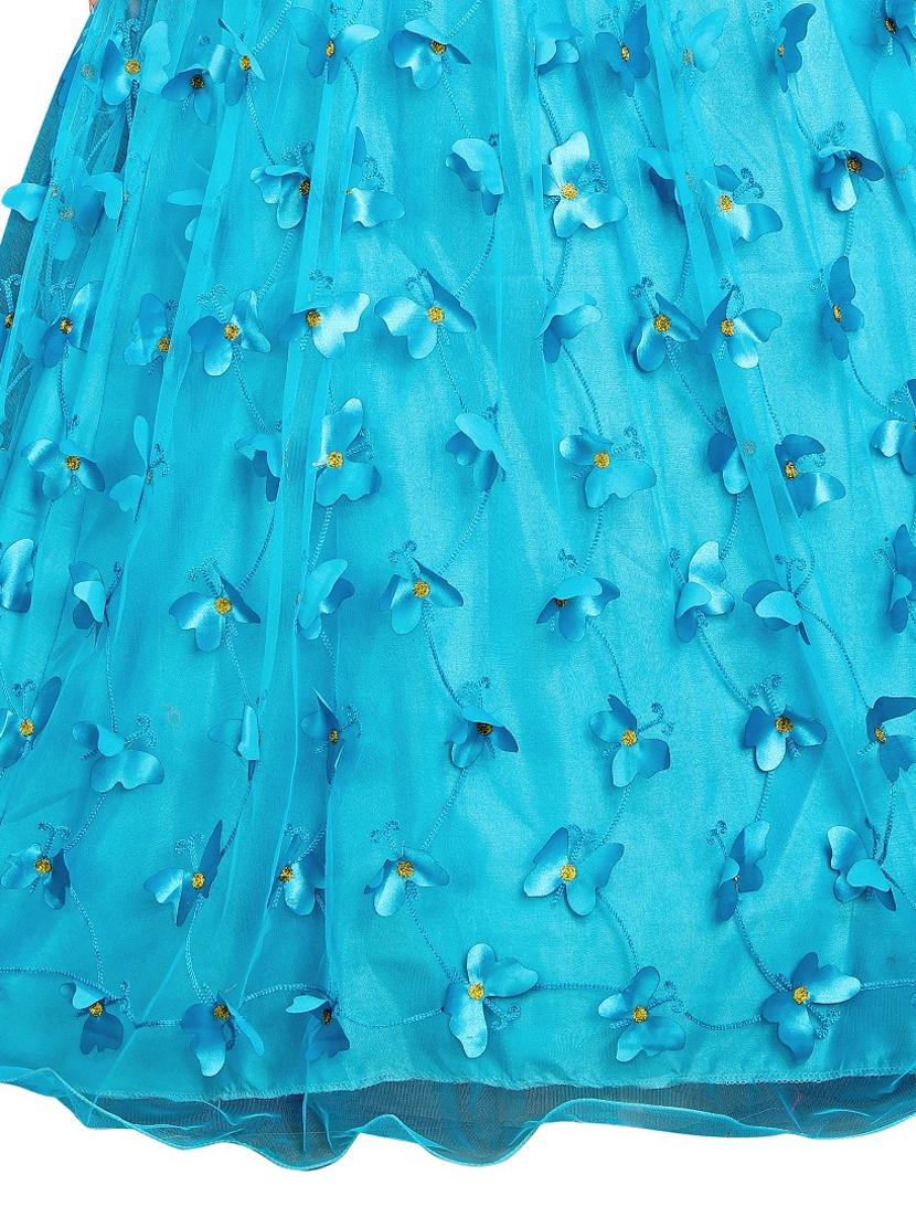 turqouise embellished fit & flare gown - 19826115 - Standard Image - 3