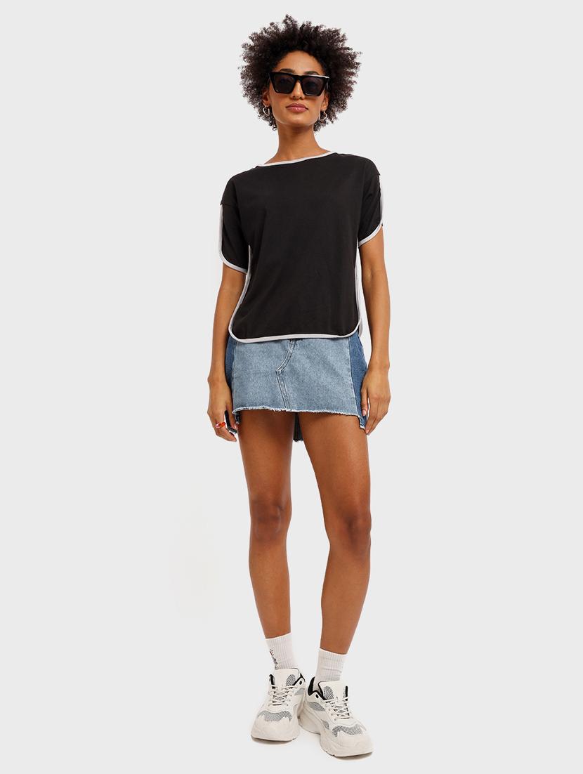round neck solid regular tee - 19826224 - Standard Image - 3