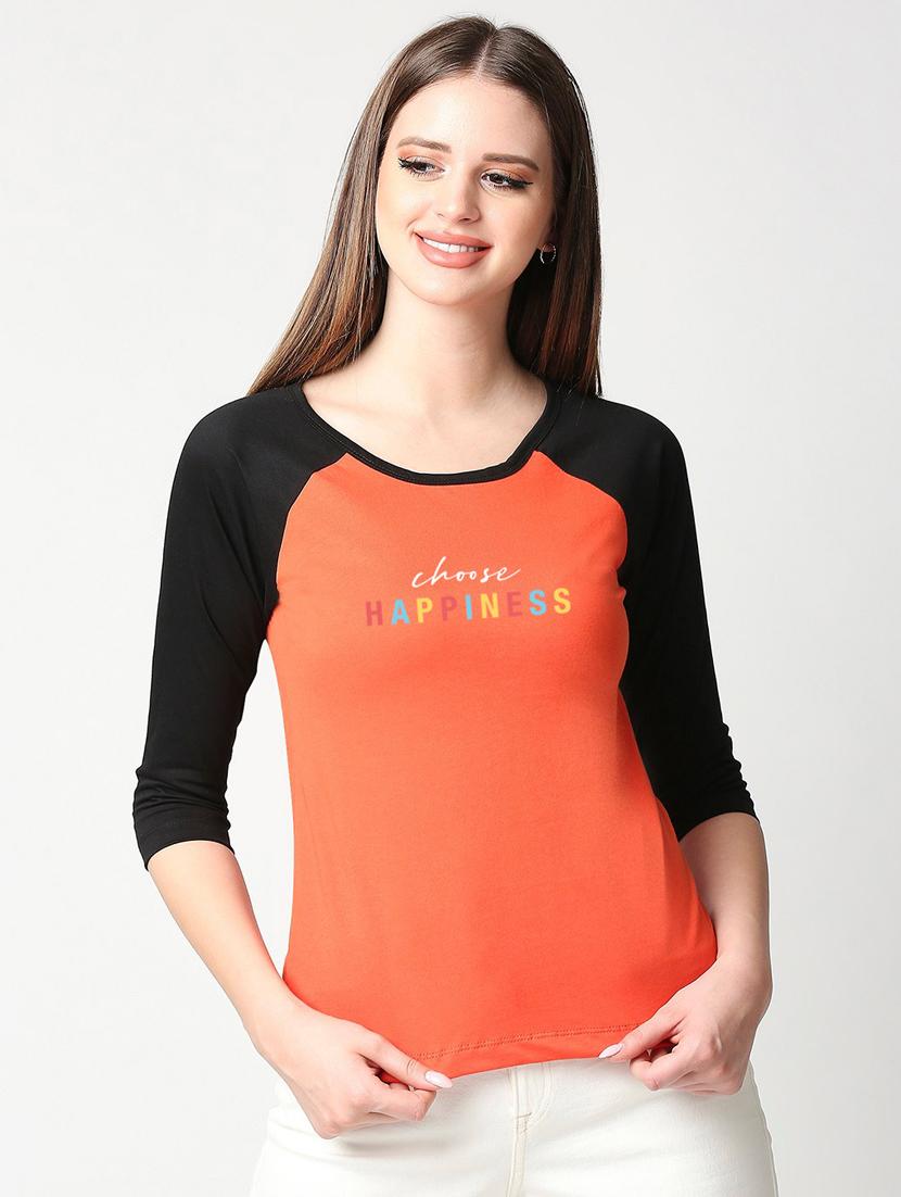 orange cotton regular tee - 19826245 - Zoom Image - 0