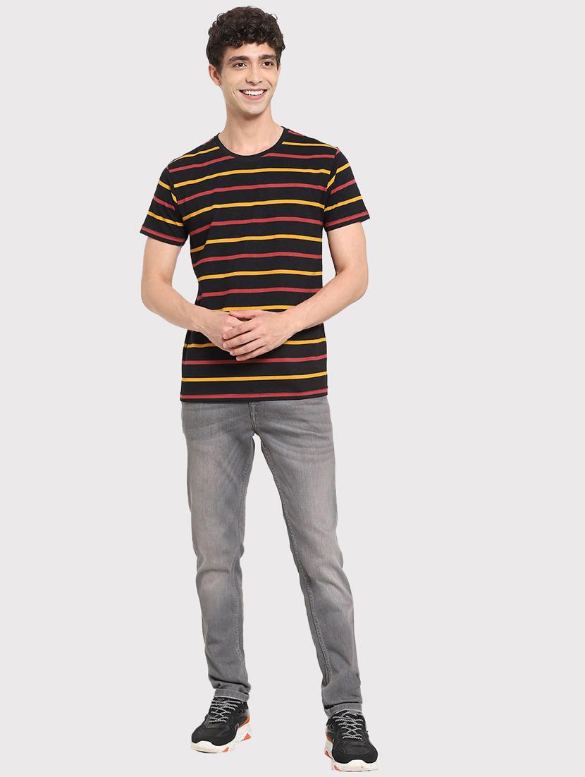 round neck striped regular t-shirt - 19826768 - Standard Image - 3