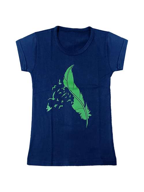 girls round neck printed regular tees - 19829626 -  Standard Image - 0