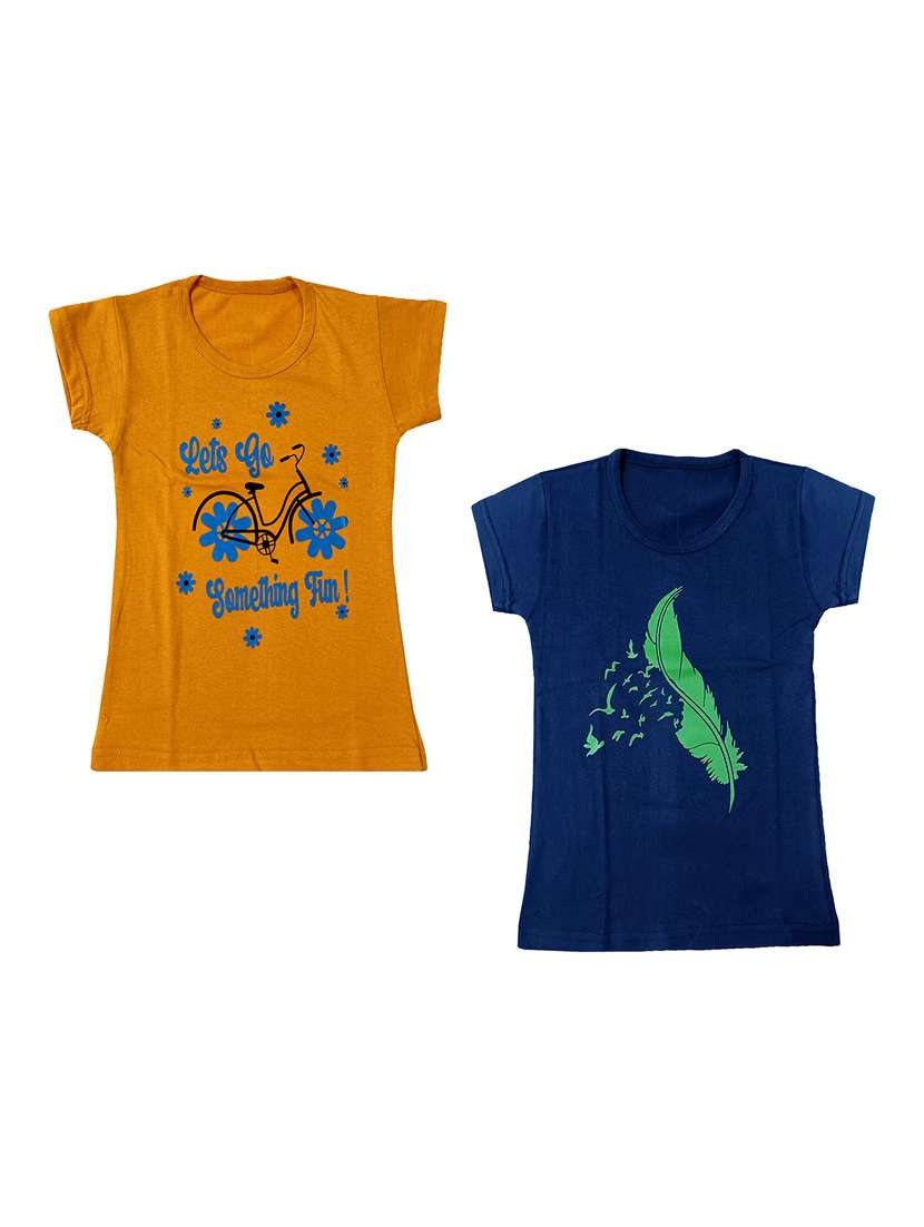 girls pack of 2 regular tees - 19829630 - Zoom Image - 0