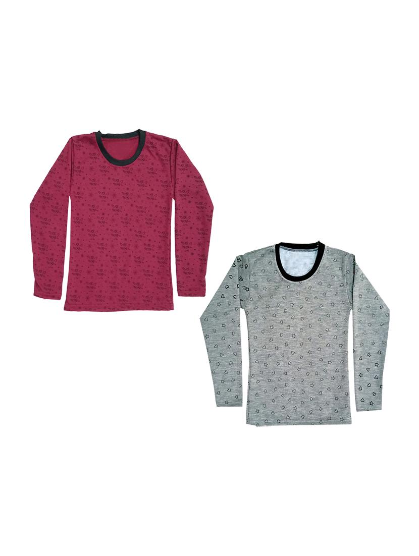 girls pack of 2 regular tees - 19830232 -  Zoom Image - 0