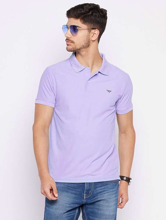 polo neck solid polo t-shirt