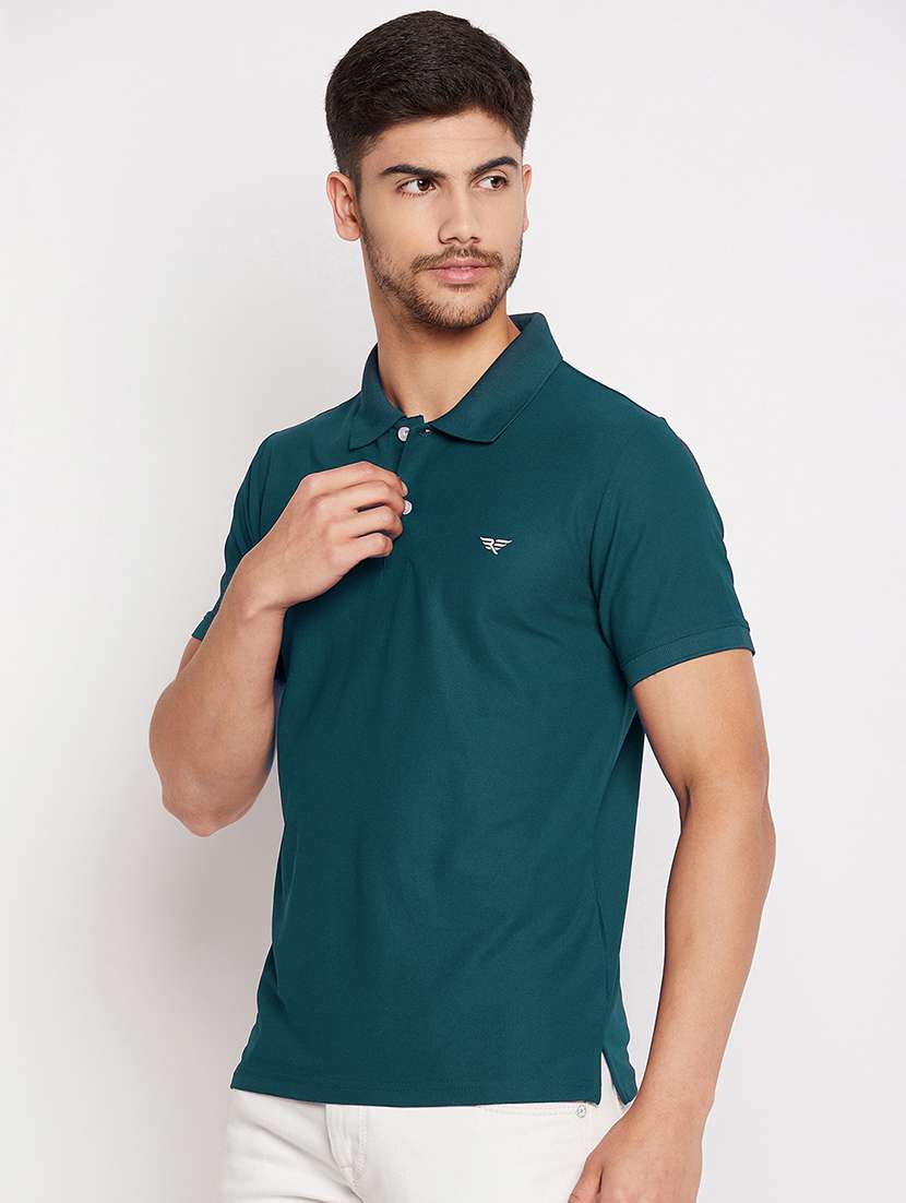 polo neck solid polo t-shirt
