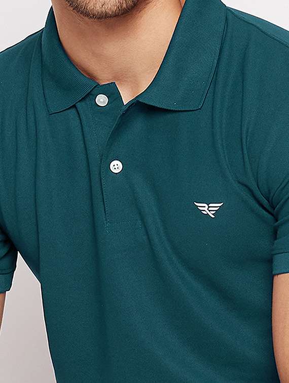 polo neck solid polo t-shirt - 19833881 -  Standard Image - 3