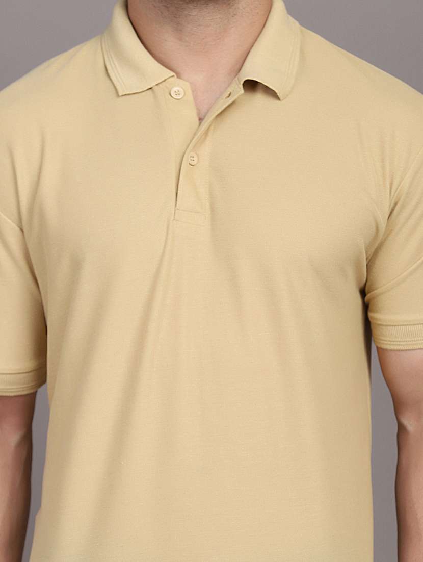 men solid cotton polo t-shirt - 19833949 -  Standard Image - 3