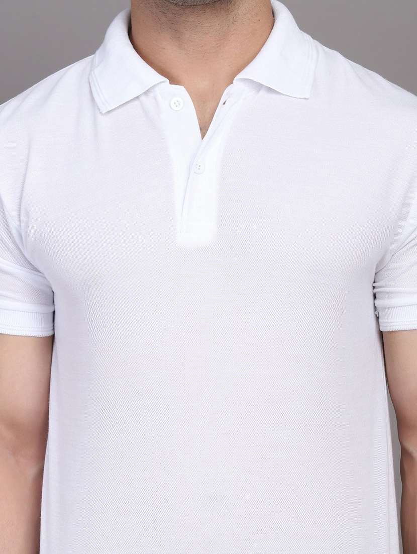 men solid cotton polo t-shirt - 19833958 -  Standard Image - 3