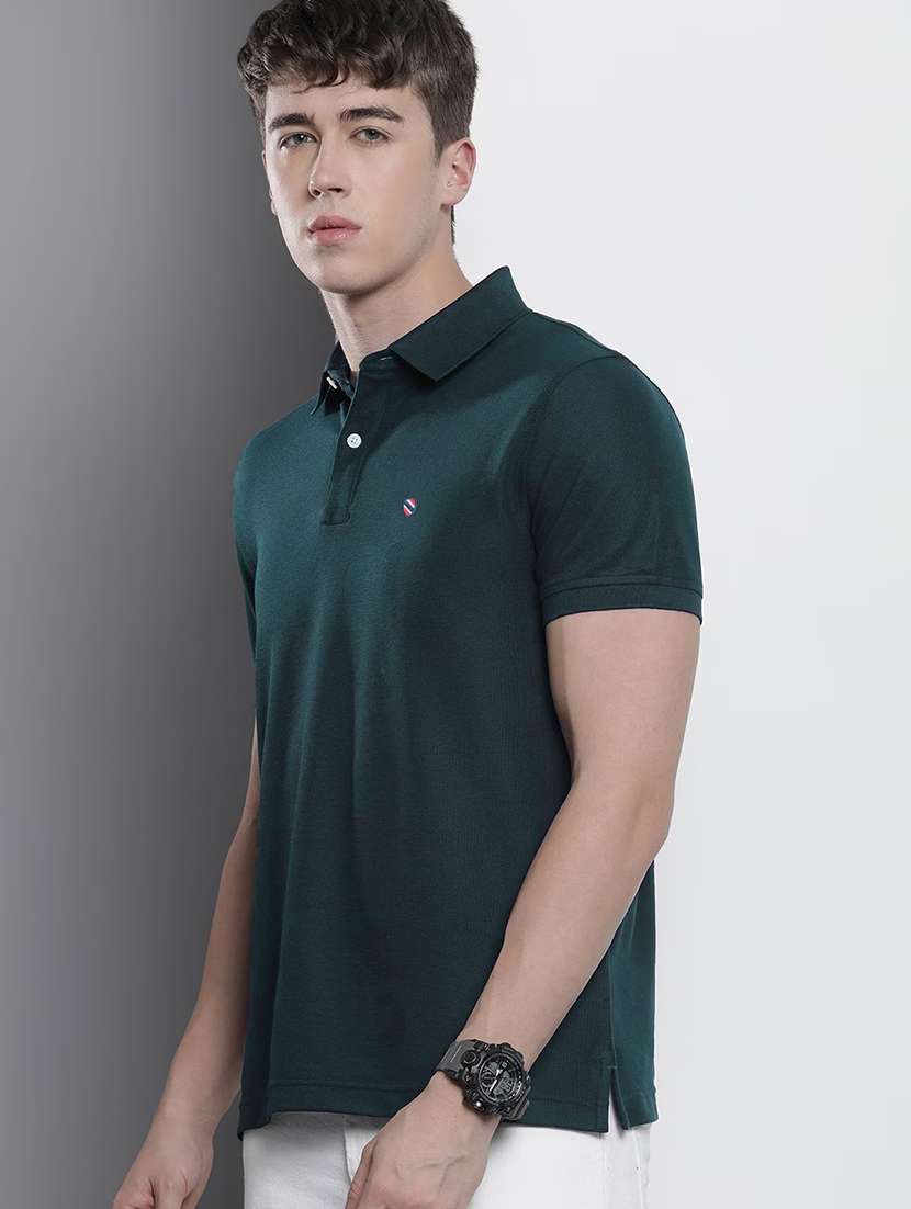 polo neck solid polo t-shirt