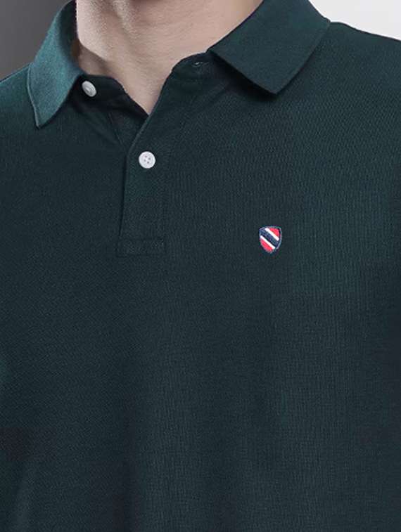 polo neck solid polo t-shirt - 19838519 -  Standard Image - 3