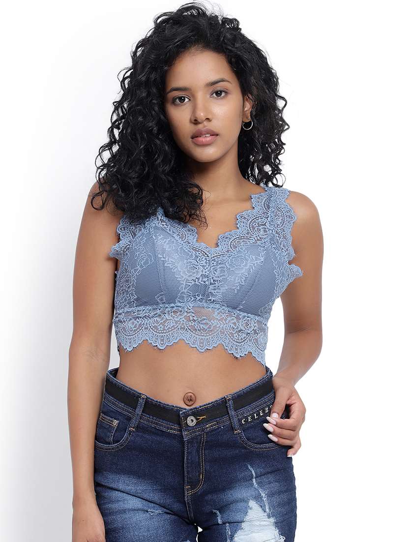 lace work padded bralette - 19838522 - Zoom Image - 0
