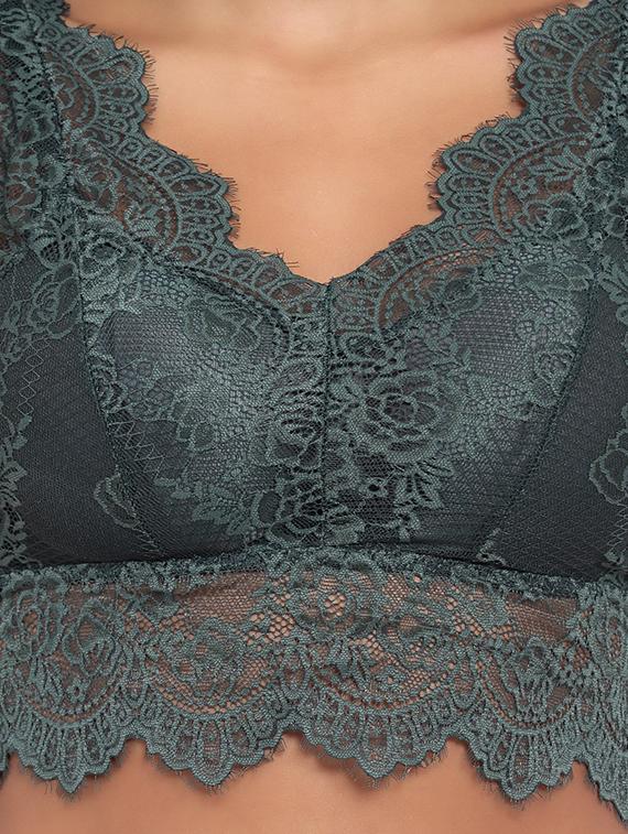 lace work padded bralette - 19838524 - Standard Image - 3