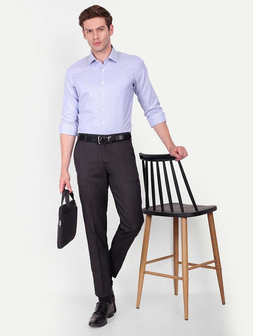 solid flat front formal trousers - 19838957 -  Standard Image - 3