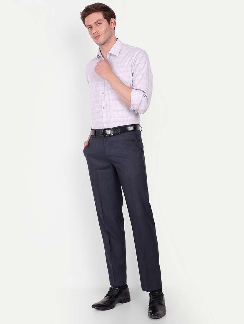 solid flat front formal trousers - 19838959 -  Standard Image - 3