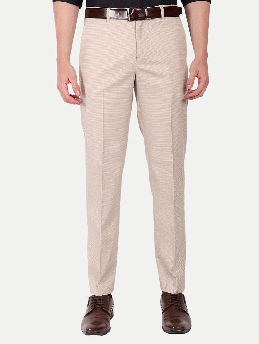 checkered flat front formal trousers - 19838964 -  Zoom Image - 0