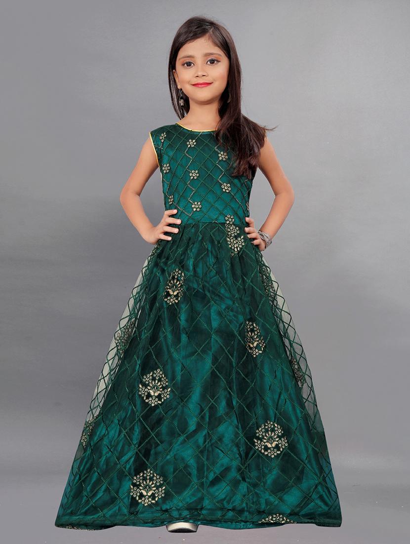 girls round neck sleeveless frock - 19839043 -  Zoom Image - 0