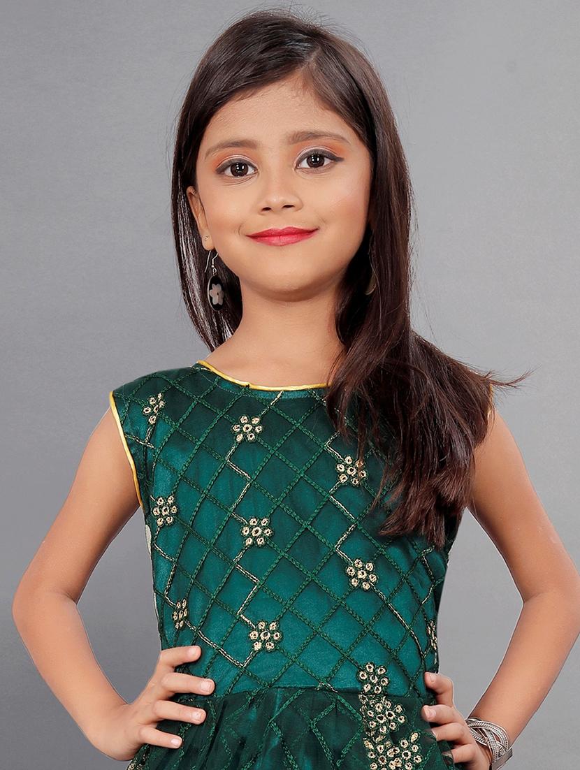 girls round neck sleeveless frock - 19839043 - Standard Image - 3