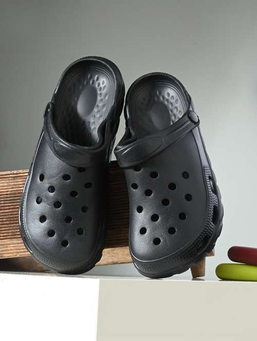 black solid crocs - 19839170 - Standard Image - 0