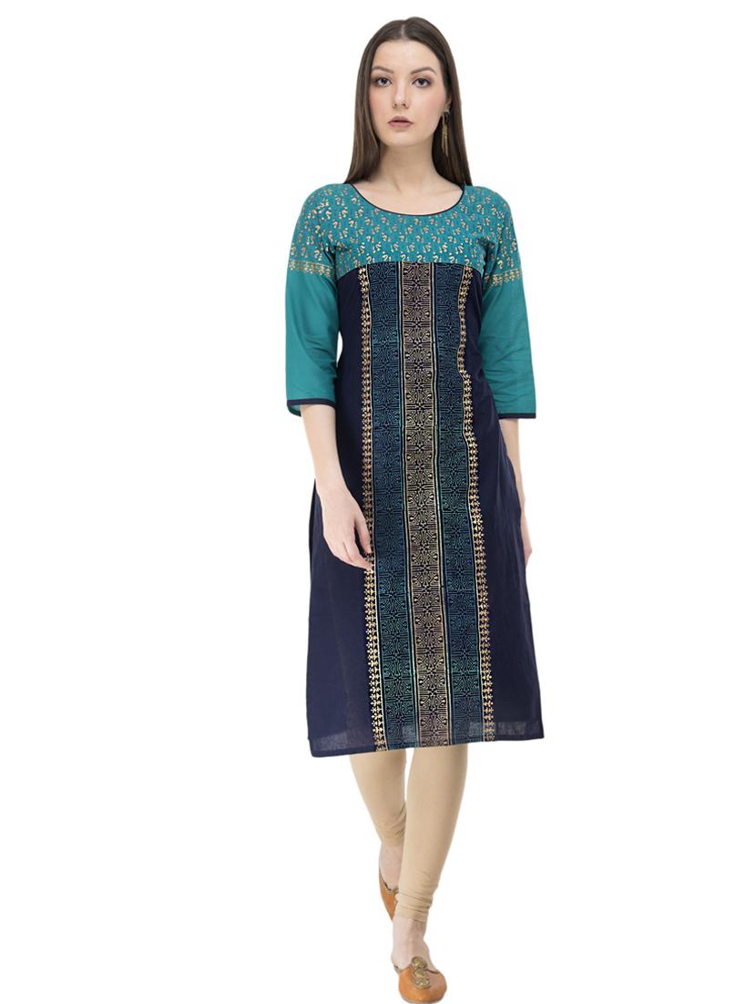 round neck self design straight kurta - 19839215 - Zoom Image - 0